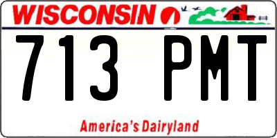 WI license plate 713PMT