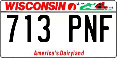 WI license plate 713PNF