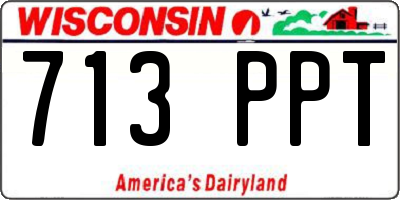 WI license plate 713PPT