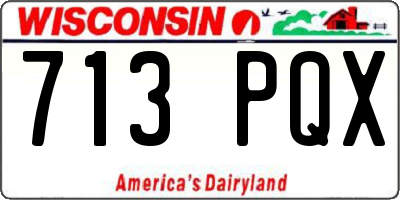 WI license plate 713PQX