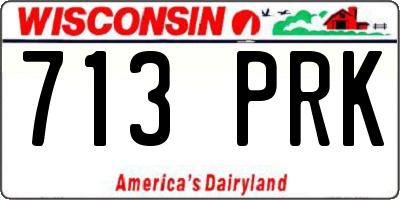 WI license plate 713PRK