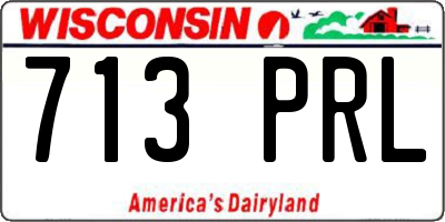 WI license plate 713PRL