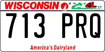 WI license plate 713PRQ