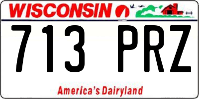 WI license plate 713PRZ