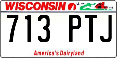 WI license plate 713PTJ