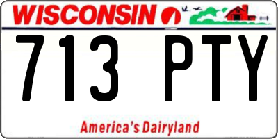 WI license plate 713PTY