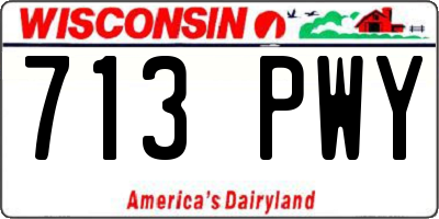 WI license plate 713PWY