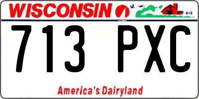 WI license plate 713PXC