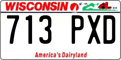 WI license plate 713PXD
