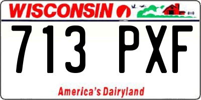 WI license plate 713PXF