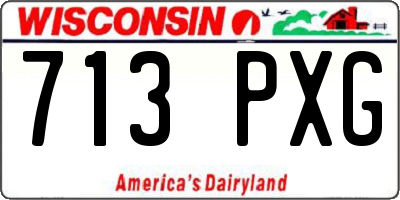 WI license plate 713PXG