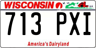 WI license plate 713PXI