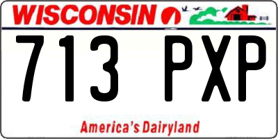 WI license plate 713PXP