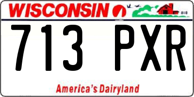 WI license plate 713PXR