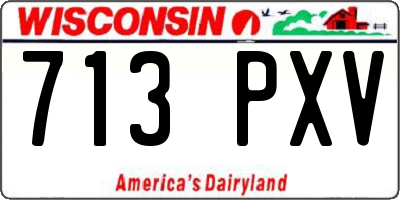 WI license plate 713PXV