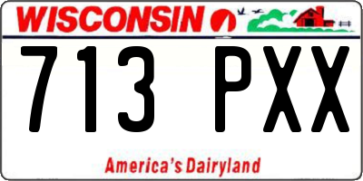 WI license plate 713PXX
