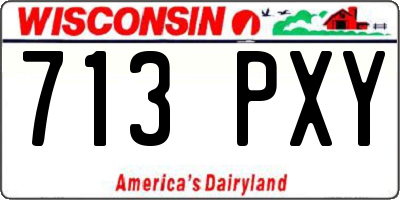 WI license plate 713PXY