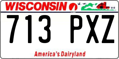 WI license plate 713PXZ