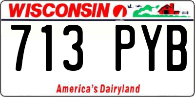WI license plate 713PYB