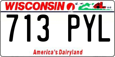 WI license plate 713PYL