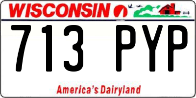 WI license plate 713PYP