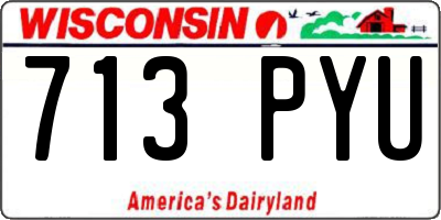 WI license plate 713PYU