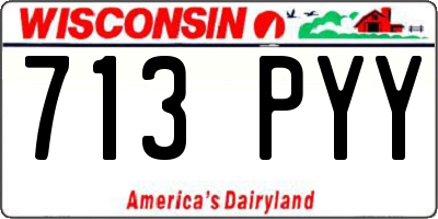 WI license plate 713PYY
