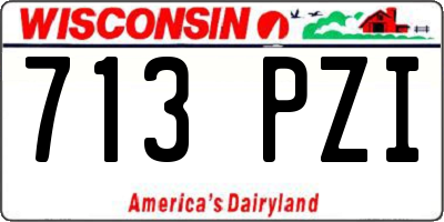 WI license plate 713PZI
