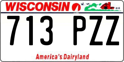 WI license plate 713PZZ