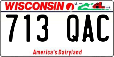 WI license plate 713QAC