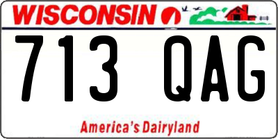 WI license plate 713QAG