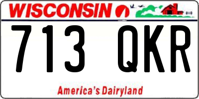 WI license plate 713QKR