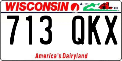 WI license plate 713QKX