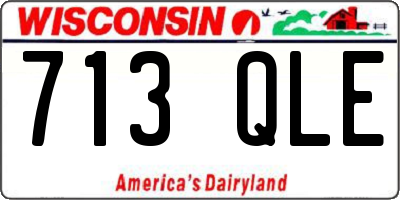 WI license plate 713QLE