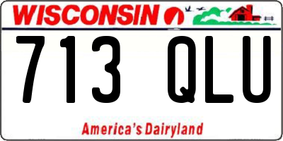 WI license plate 713QLU