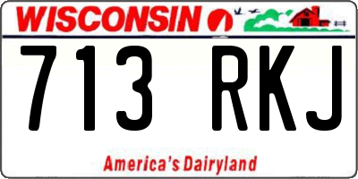 WI license plate 713RKJ