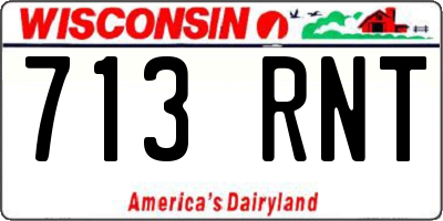 WI license plate 713RNT