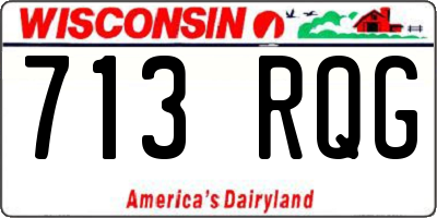 WI license plate 713RQG