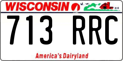 WI license plate 713RRC