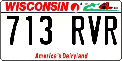 WI license plate 713RVR