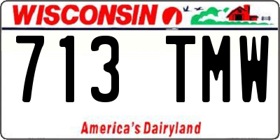 WI license plate 713TMW