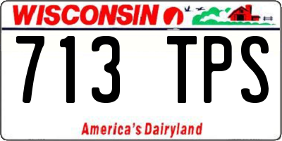 WI license plate 713TPS