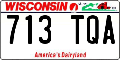 WI license plate 713TQA