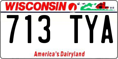 WI license plate 713TYA