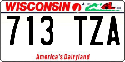WI license plate 713TZA