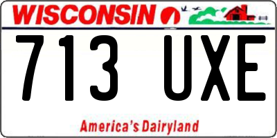 WI license plate 713UXE
