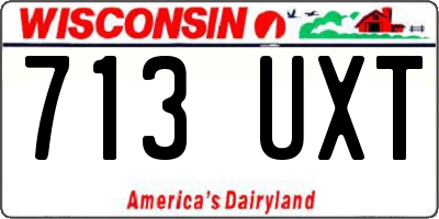 WI license plate 713UXT
