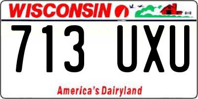 WI license plate 713UXU