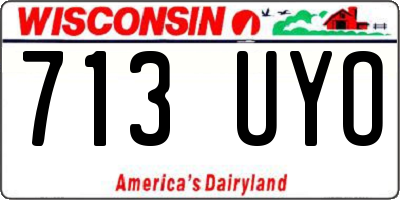 WI license plate 713UYO