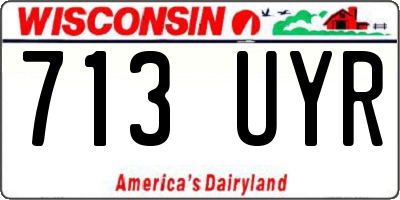 WI license plate 713UYR